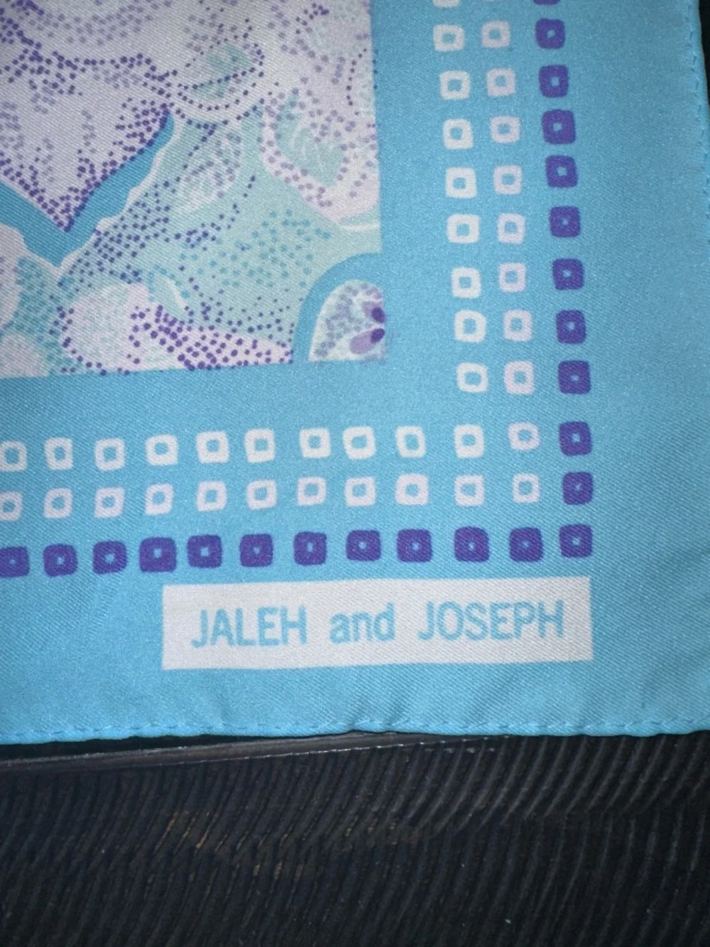 Vintage JALEH and JOSEPH by Ben Goodman Floral Silk Scarf ~ Japan